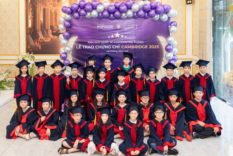 Lễ trao chứng chỉ Cambridge Starters tại PoPoDoo Hải Phòng