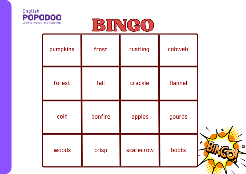 Ôn lại từ vựng với trò chơi Bingo