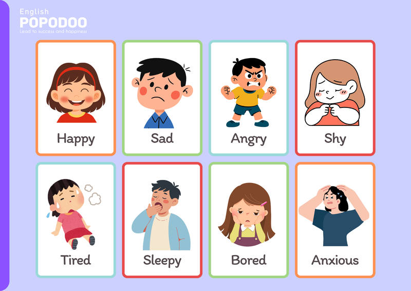 Từ vựng tiếng Anh cho trẻ em về chủ đề cảm xúc