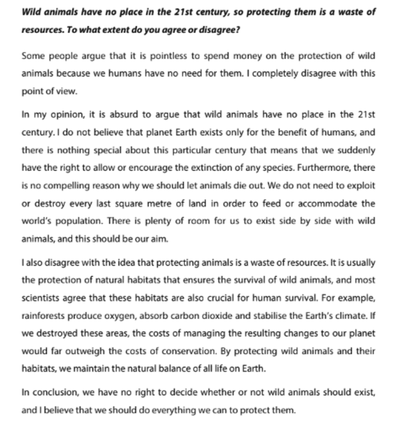 Bài mẫu IELTS Writing Task 2