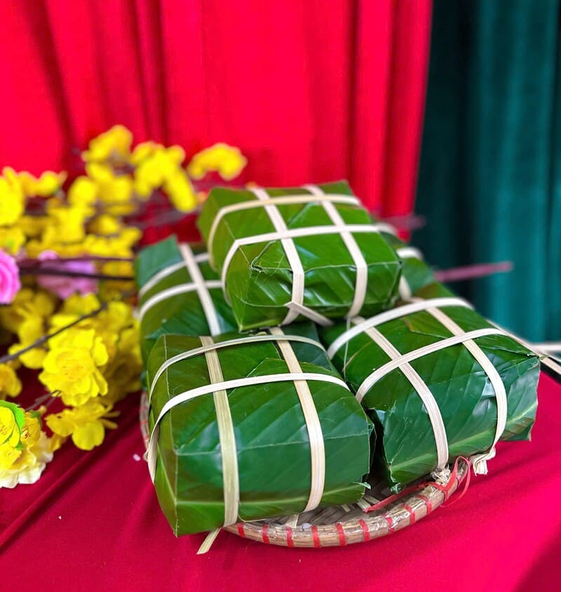 Những chiếc bánh chưng thành phẩm sau “buổi học cấp tốc”
