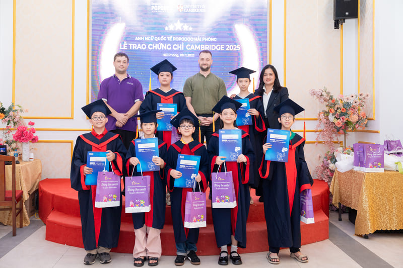 Lễ trao chứng chỉ Cambridge tại PoPoDoo Hải Phòng